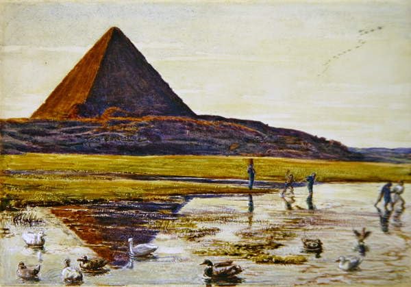 Affiche Toile William Holman Hunt La Pyramide Portrait d'Art pour Décoration Murale 60x90cm