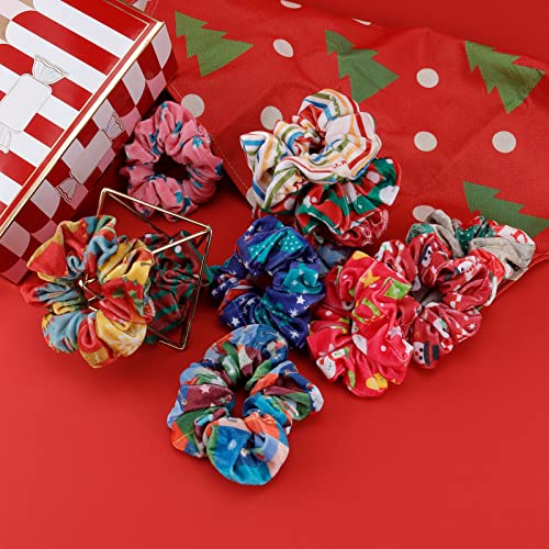 12 Pack Christmas Scrunchies Elastics Band Holiday Hair Scrunchies Velvet Scrunchy Hair Bobbles Scrunchies Jaciya Hair Ties Ponytail Holder Hair Accessories For Women Girls #TOP6