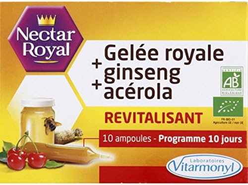 Vitarmonyl - Gelée royale + ginseng + acérola - revitalisant - La boite de 10 ampoules de 10ml - (for multi-item order extra postage cost will be reimbursed)