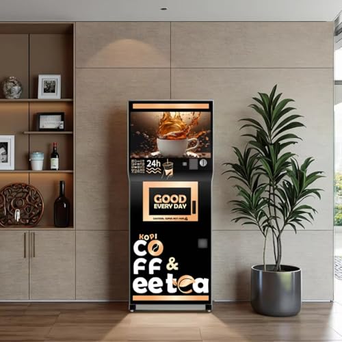 Commercial Coffee Vending Machine with Smart Touchscreen, Card & Coin Payment, Hot & Cold Beverage Options, Ideal for Offices, Malls, and Public Locations