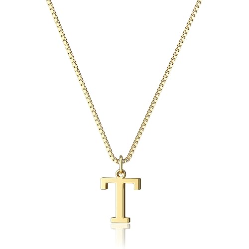 Foxgirl Gold Initial Necklaces for Women, Dainty Gold Letter Necklace Tiny A-Z Pendant Choker Necklace Trendy Cute Personalized Monogram Name Necklace Gold Jewelry Necklace for Women Gift