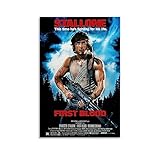Rambo First Blood Movie Poster Canvas Wall Art Picture Print Painting for Home Wall Decor 12x18inch(30x45cm)