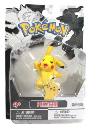 Jakks Pacific Pokemon - Figura en blanco y negro, paquete individual, volumen 1, Pikachu