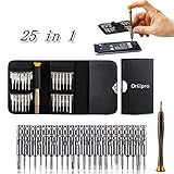 Drillpro 25 in 1 Precision Screwdrivers Set,Repair opening Tool Kit - Torx Phillips Screwdriver with Black Bag for Mobile Phone, PC Laptop, Macbook, Tablet , iPad, Computers