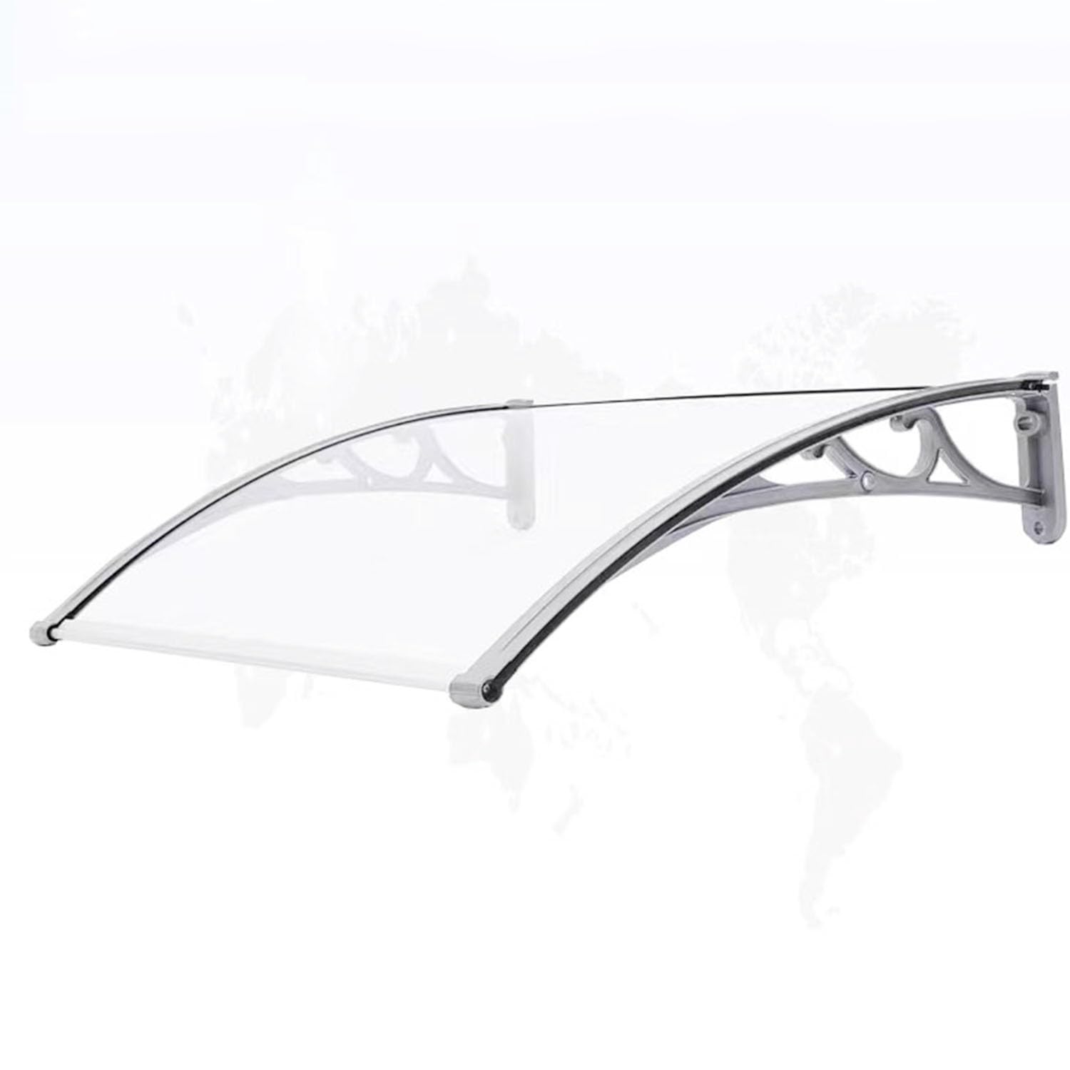 GJMSSMY Aluminum Polycarbonate Outdoor Door Canopy 60x150cmWeatherResistant Entryway Awning for Enhanced Curb Appeal and Protection