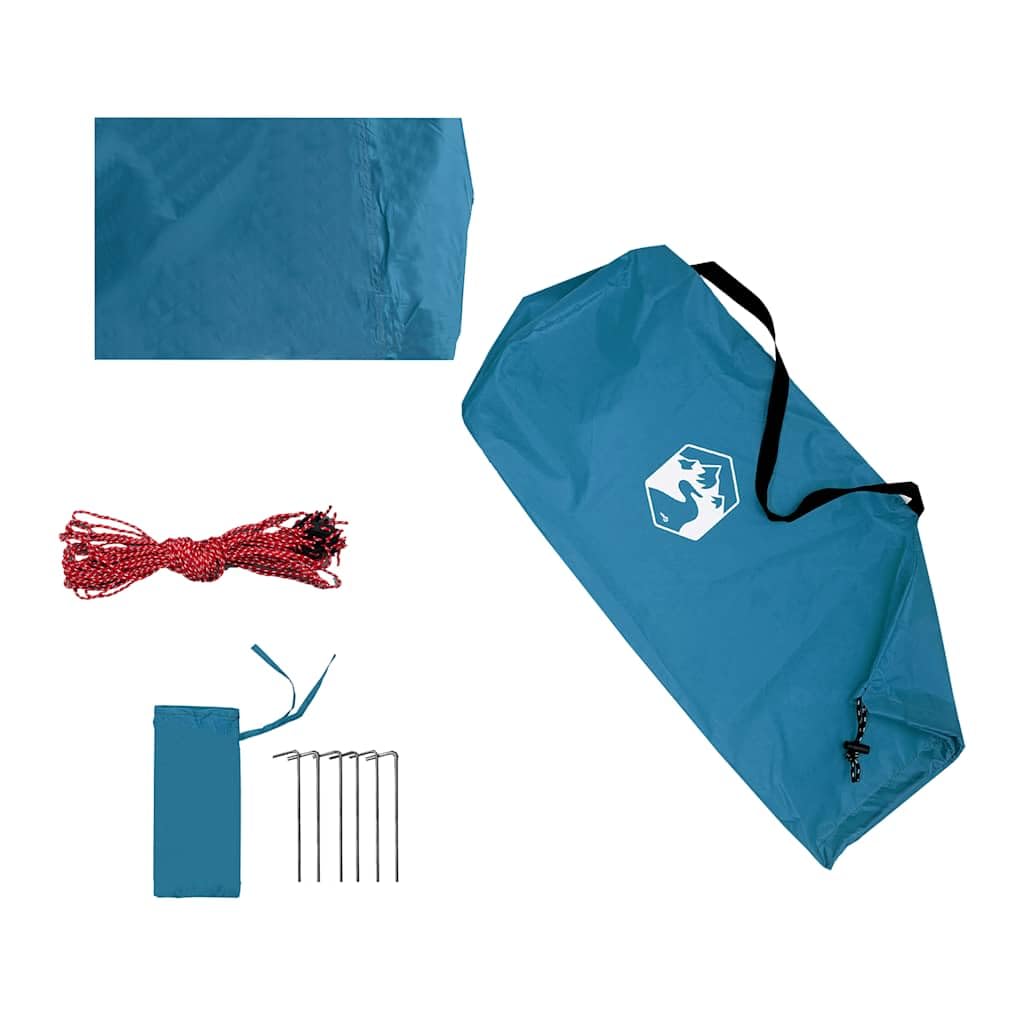 Telone da campeggio blu 420 x 440 cm impermeabile, telo per tenda protezione solare per esterni, campeggio, escursionismo, amaca 94674