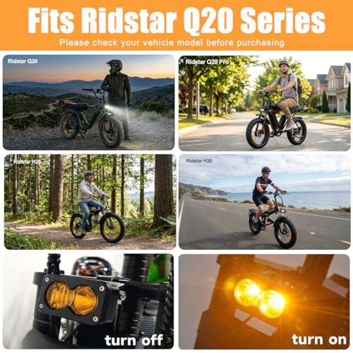 Baja Style Light Ebike Headlight for Ridstar Q20 / H20 / H26 3-Pin Julet by BYMYZWG - Used condition - Image 2