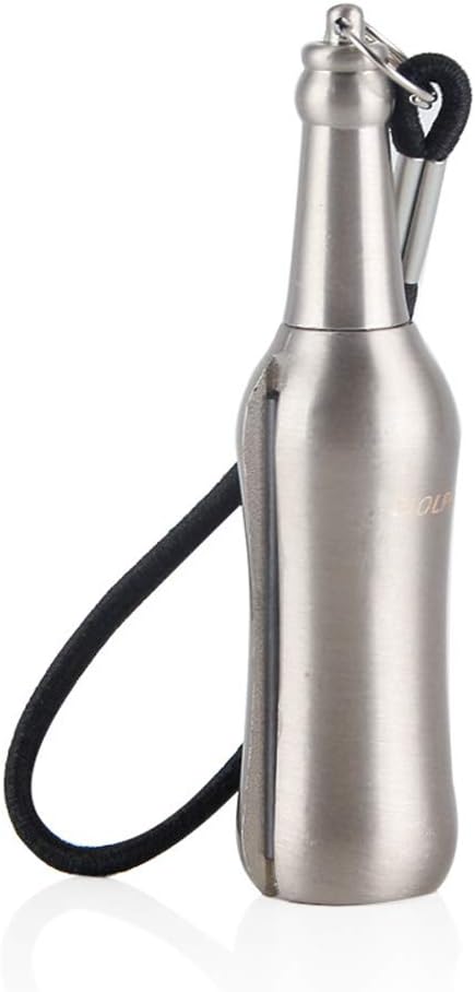 Permanent Match Keychain, Waterproof Matchstick Fire Starters Portable Camping Lighter with Flint Metal Matchstick for Outdoor Emergency Survival Camping (Silver)