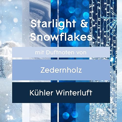 Glade Duftkerzen Starlight & Snowflakes im Glas, 6er Pack