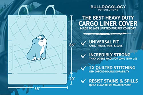 Bulldogology Suv Cargo Liner For Dogs - Heavy Duty Pet Trunk Cargo Cover - Dog Car Seat Cover Waterproof Nonslip - Dog Hair, Muddy Paws, Scratches Protector For Cars Vans Suvs (X-Large, Grey) #TOP4