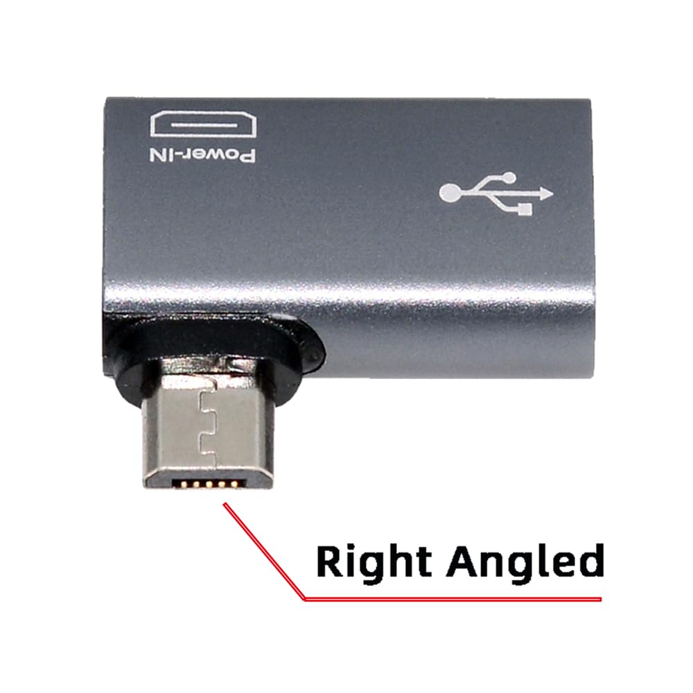 Micro USB 2.0 na typ A żeński adapter hosta OTG 90 stopni kąt prosty z zasilaniem USB do telefonu tabletu