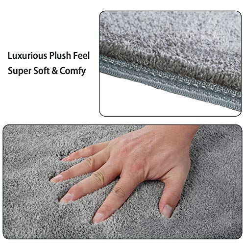 Pure Era Carpet Stair Treads Ultra Plush Soft Bullnose Indoor Stair Protectors Pet Friendly Non-Slip Skid Resistant Tape Free Washable Reusable (14 Pieces, Light Grey) #TOP1