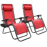 Devoko Patio Zero Gravity Chair Outdoor Folding Adjustable Reclining Chairs Pool Side Using Lawn Lou