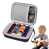 ♙Protección impermeable: fabricado con material EVA, nuestro estuche de almacenamiento para púas de guitarra proporciona protección confiable anticolisión, a prueba de polvo e impermeable para extender la vida útil de sus púas. El suave forro de terciopelo no sólo evita arañazos sino que también proporciona una cómoda amortiguación.