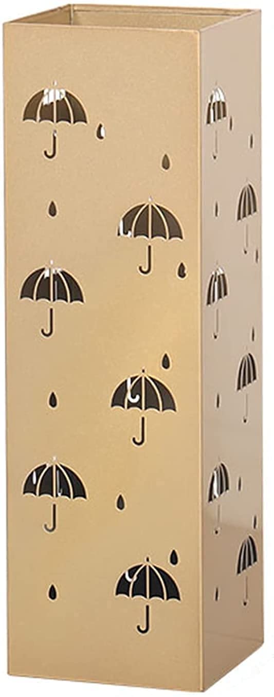 Seau de parapluie au sol anti-goutte en fer forgé rectangulaire
