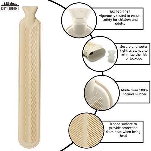 CityComfort Extra lange warmwaterkruik met deksel | Extra grote leuke 2 liter warmwaterkruid eenhoorn of kattenontwerp… - Image 6