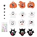 Toyvian Halloween-Kürbis-Aufkleber, 12 lustige Kürbis-Aufkleber für Kürbisse und Squashes, mit 81 Diamant-Aufklebern und 24 Wackelaugen