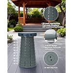Folding Collapsible Stool Chair Portable Camp Seat for Adults 400LBS, Grey - Image 6