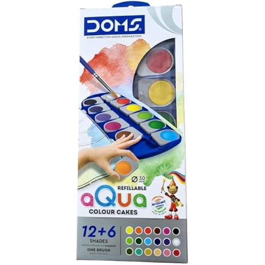Doms Refillable Aqua Water Colour Cakes 30mm