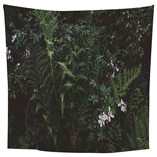 Tapiz de pared decorativo KnSam 150x150 cm, tela de poliéster verde para salón 5