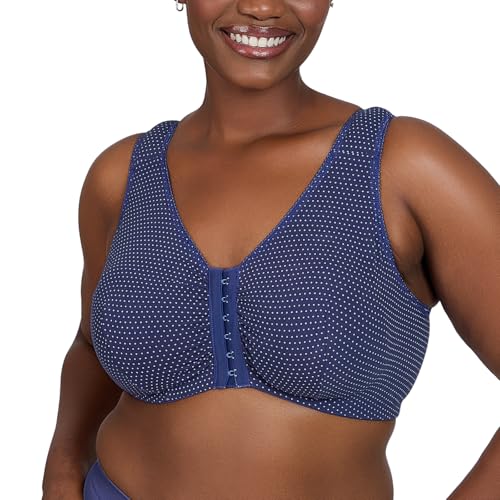 Image of LEADING LADY, Meryl, Front-Closure Cotton Bra, Comfort Sleep for Women, Breathable, Unlined, Full Coverage, Wireless, 36A-56H