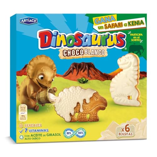 ARTIACH Dinosaurus Choco Blanco 264g (6 bolsitas)