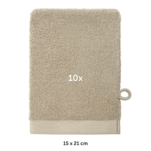 Blumtal Premium Frottier Waschlappen Set 10 teilig 100% Baumwolle - Oeko-TEX zertifizierte Waschlappen 10x (15x20 cm) - saugstarkes… – Ansicht 2