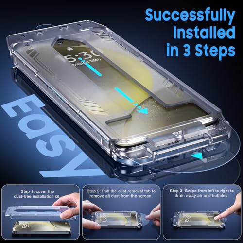 Image of Uyiton for Samsung Galaxy S25 / S24 Screen Protector - 2 Pack | Ultra HD Clarity, Fingerprint Unlock, 9H+ Hardness, Scratch-Resistant, Anti-Fingerprint, Bubble-Free, Easy Install