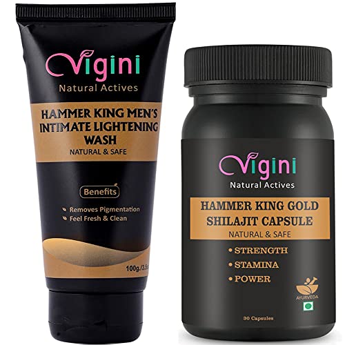 Vigini Hammer King Shilajit / Shilajeet Gold Ayurvedic Capsule Enhanced Performance Strength Increase Energy Thor Power Booster & Lightening Whitening Intimate Hygiene Gel Wash Men Remove Odor pH Bal Vigini Hammer King Shilajit / Shilajeet Gold Ayurvedic Capsule Enhanced Performance Strength Increase Energy Thor Power Booster & Lightening Whitening Intimate Hygiene Gel Wash Men Remove Odor pH Bal