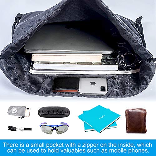 Trekkoordzakken, Waterdichte sporttas met trekkoord Unisex PE-trekkoordtas Meisjesjongens, gymtas Trekkoordtas met… - Image 6