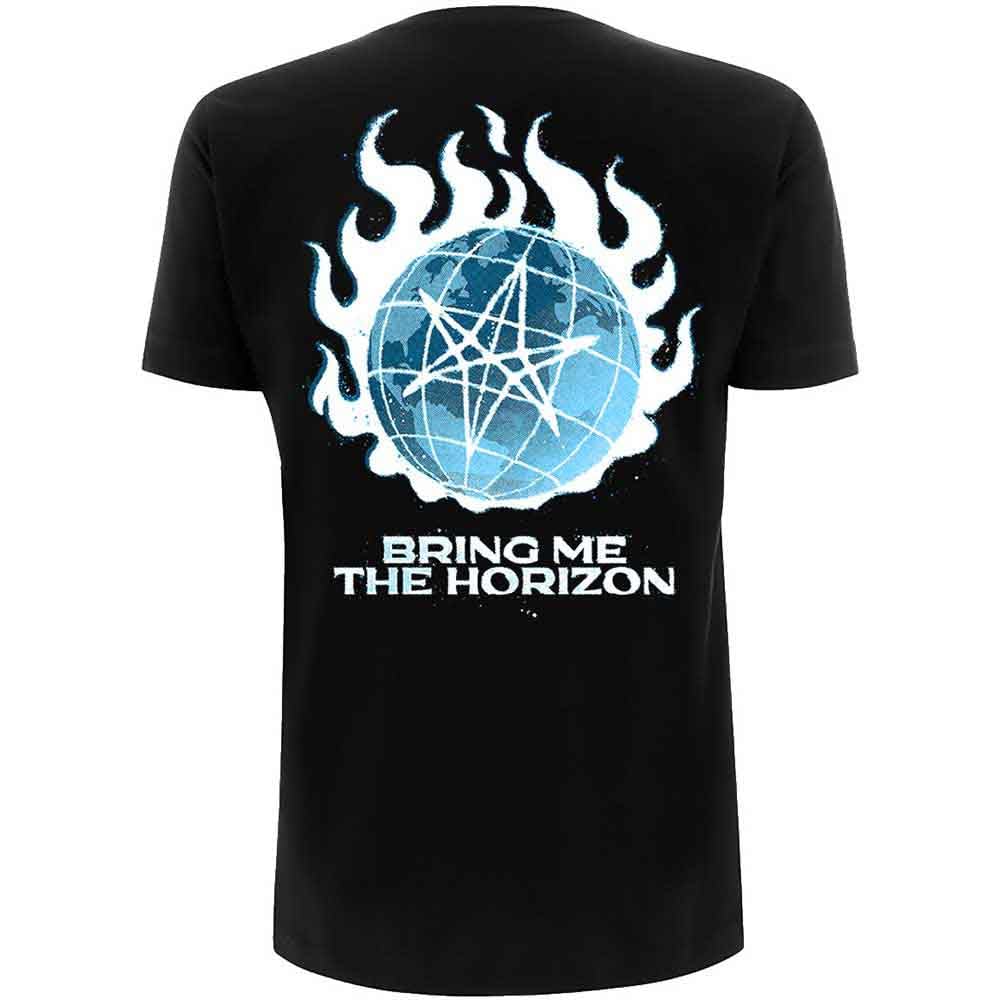 Bring Me The Horizon - Licensed T-Shirt - Globe Design - Black - S