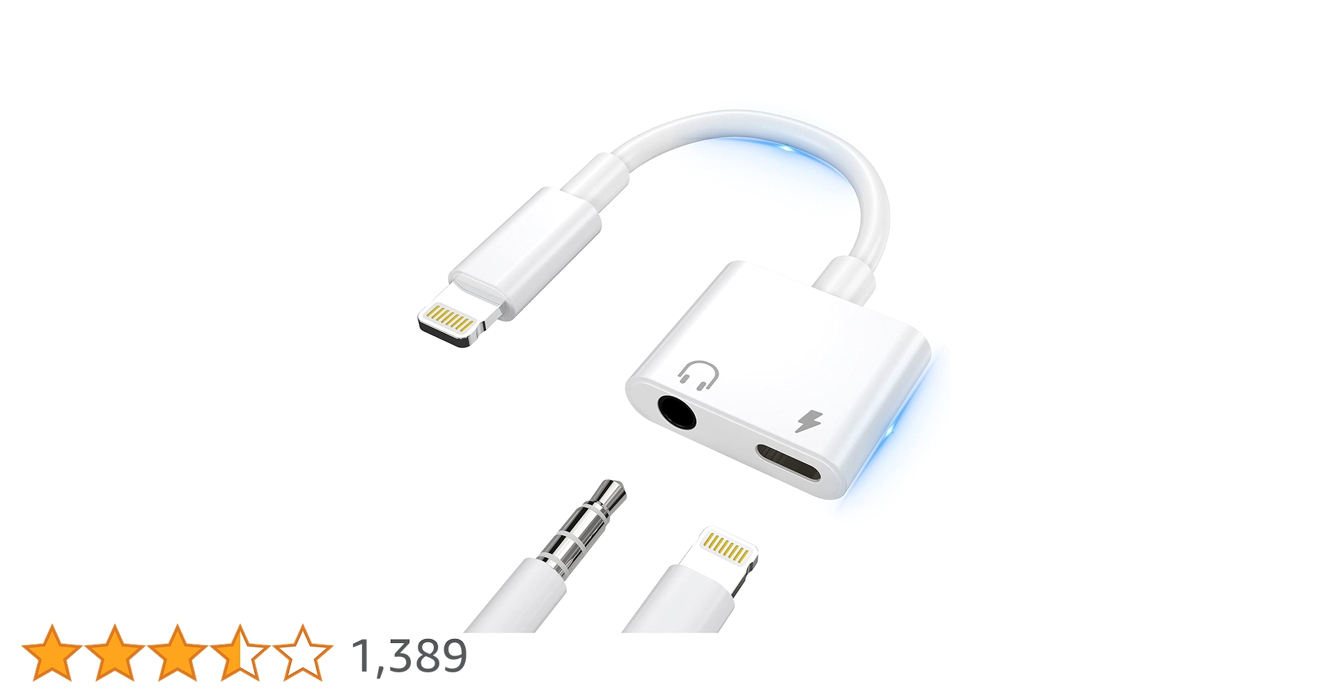 iPhone 11 ホワイト イヤホン変換アダプター+ワイヤレス充電器セット iPhone 通話可能 イヤホン 変換アダプター ライトニング 変換