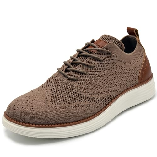 Image of AKADEMIKS Mens Olney Wingtip Knit Oxford, Sleek Breathable Dress Shoes
