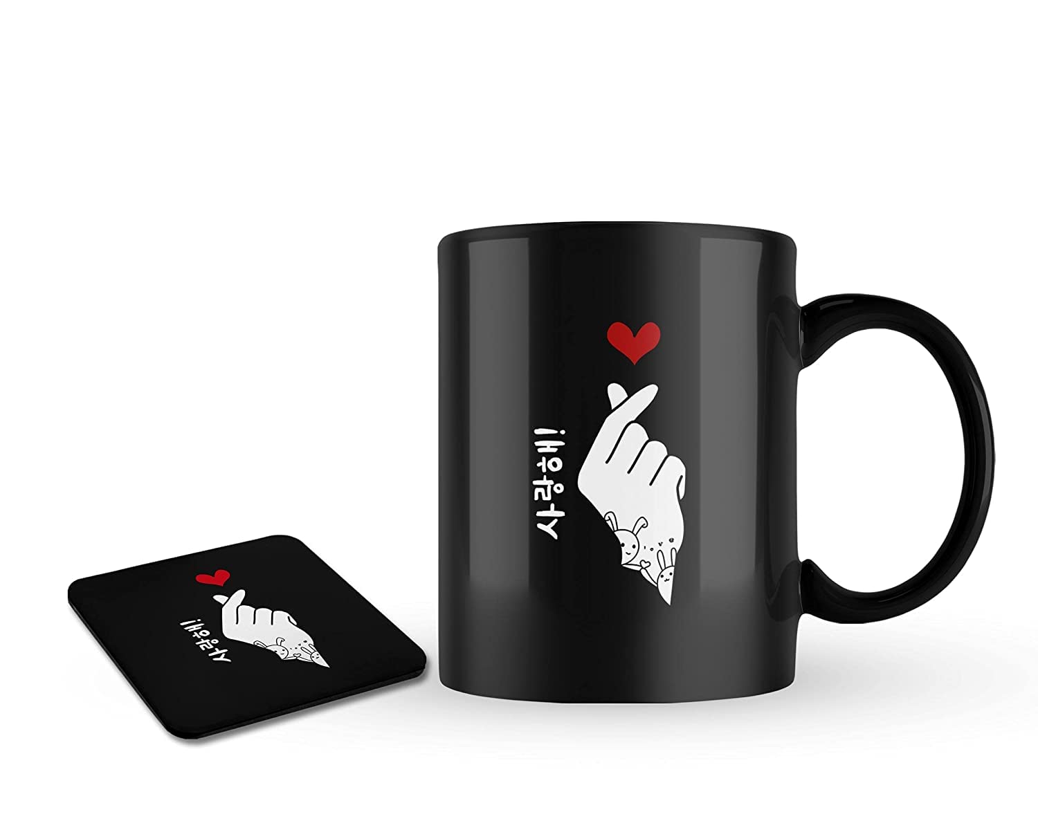 K Drama Black Premium Ceramic Mug & Free Coaster by CRAFT MANIACS | Best Gift for K Drama / K POPLOVERS