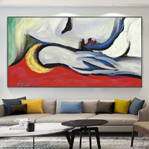 Picasso Peinture Abstrait Toile Déco pour Habiller un Mur Vide 40x70
