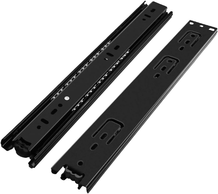 1 Pair 10-Inch Soft Close Ball Bearing Drawer Slides, 100lb Heavy Duty Full Extension Buffer Slides for Kitchen Cabinet and Wardrobe (10/12/14/16/18 Inch Available)