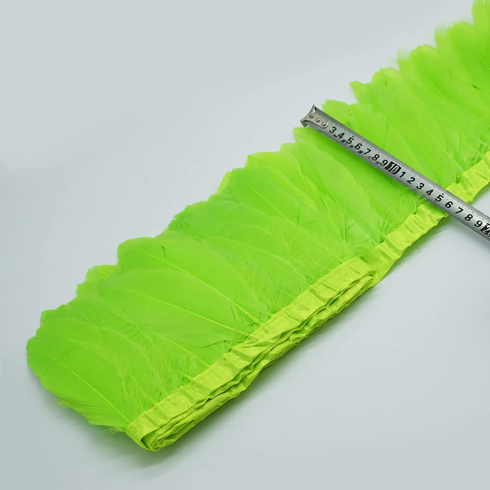 Hurtownie 10 jardów naturalne pióra 13-18 cm gęsie pióra wykończenia wstążka z pierza Fringe pióro do rękodzieła Samba sukienka/spódnica Dekorowanie - fioletowy, 10 jardów