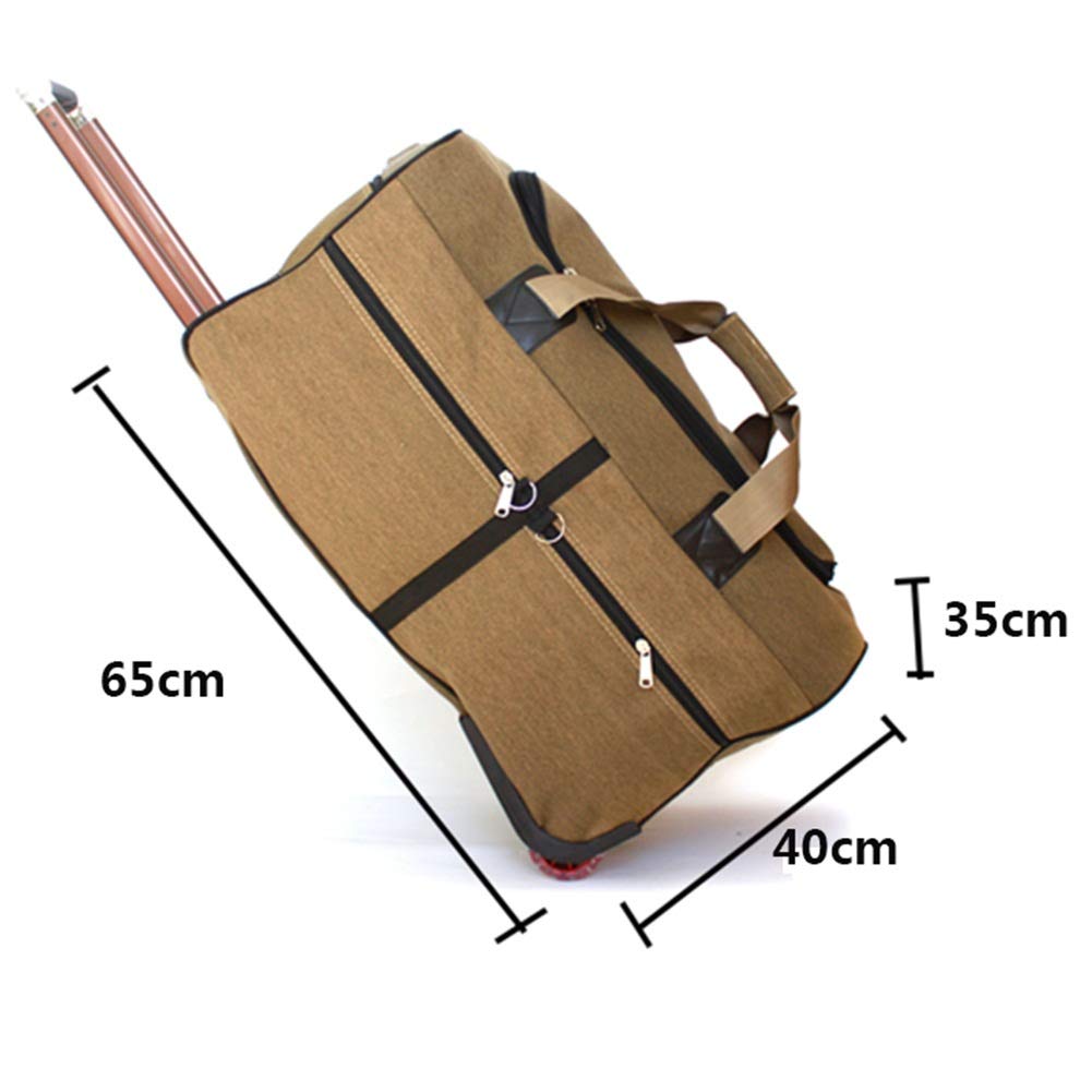 Bagaż podróżny na kółkach torba weekendowa wakacje unisex płot (kolor: Czarny, rozmiar: dł. 65 × szer. 35 × wys. 40 cm)