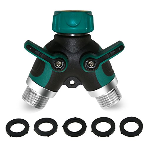 Philonext TedGem Garden Hose Splitter, Ball Valve Hose Connector Fits with Outdoor Faucet, Sprinkler & Drip Irrigation Systems