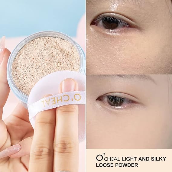 O'CHEAL Whitening Loose Powder and CC Air Cushion BB Cream Liquid Foundation Cream for Makeup Concealer Cushion for Face Make Up Cushion Makeup IVORY WHITE