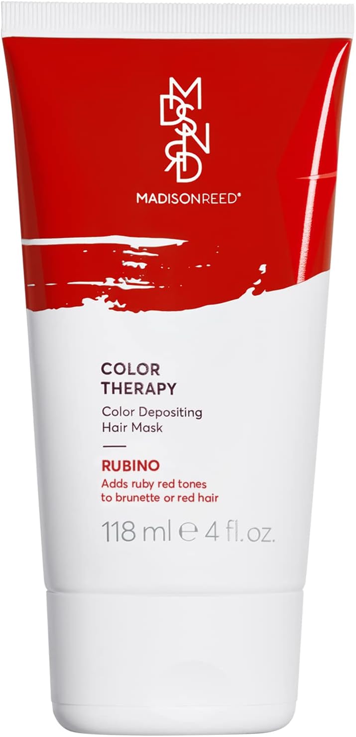 Color Therapy Rubino, Depositing Hair Mask & Deep Conditioning Treatment, Intensely Hydrating, Refreshes Tone, Keratin & Argan Oil, 4 Fl Oz (118 mL)
