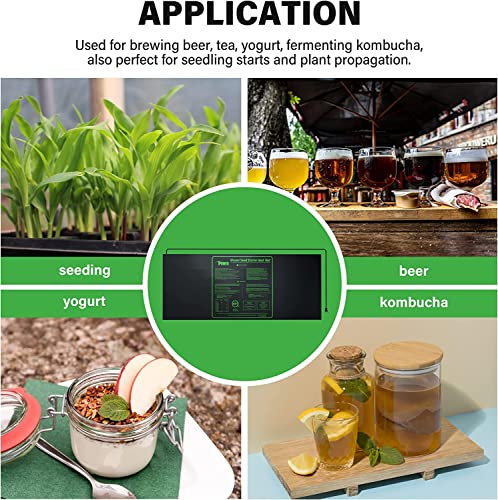 Ipower Glhtmtctrlhtmtl 48" X 20" Warm Hydroponic Seedling Heat Mat And Digital Thermostat Control Combo Set For Plant Germination, Black #TOP6