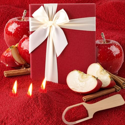 Conelist Pearled Scented Candle,Red,Candied Cinnamon Apple Flavor