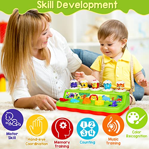 Yeebay Pop Up Animals Toy With Music & Sound, Early Developmental Toy For 12-18 Months Baby, Infants & Toddlers,1 Year Old Girls & Boys #TOP4