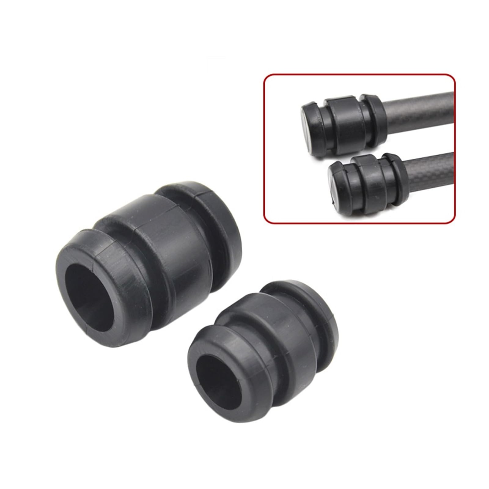 Copri piedini ammortizzanti in silicone, tubo in fibra 16/20 mm