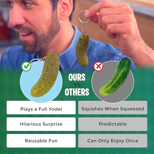 Yodeling Pickle Keychain Gag Gift – The Weirdly Hilarious Mini Gift for Any White Elephant Party