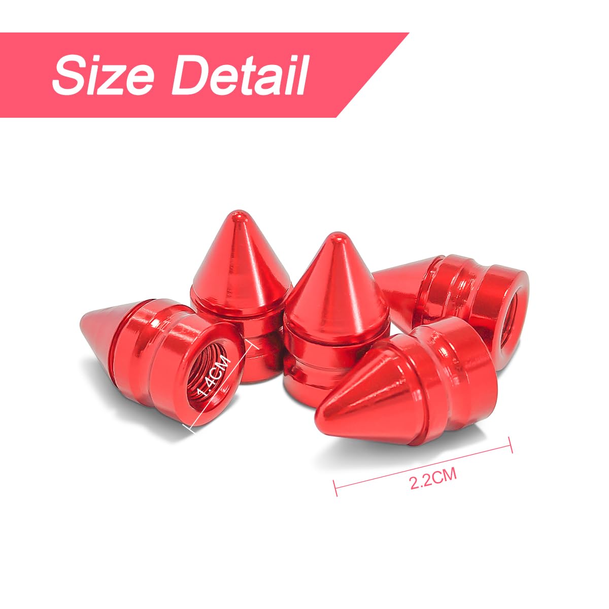 Tappi Valvole Pneumatici In Alluminio - Set Da 8, Universali Per Auto, SUV, Moto - Antipolvere E Decorativi - Foto 2