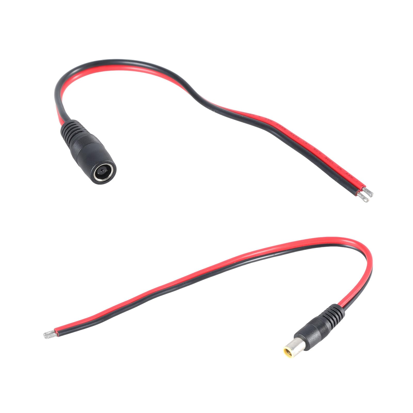 Câbles D'alimentation DC 7,9x0,9 Mm Vers Fil Nu - Lot De 2, 14 AWG, 30 Cm, Pour Ordinateur Portable, Solaire, DIY