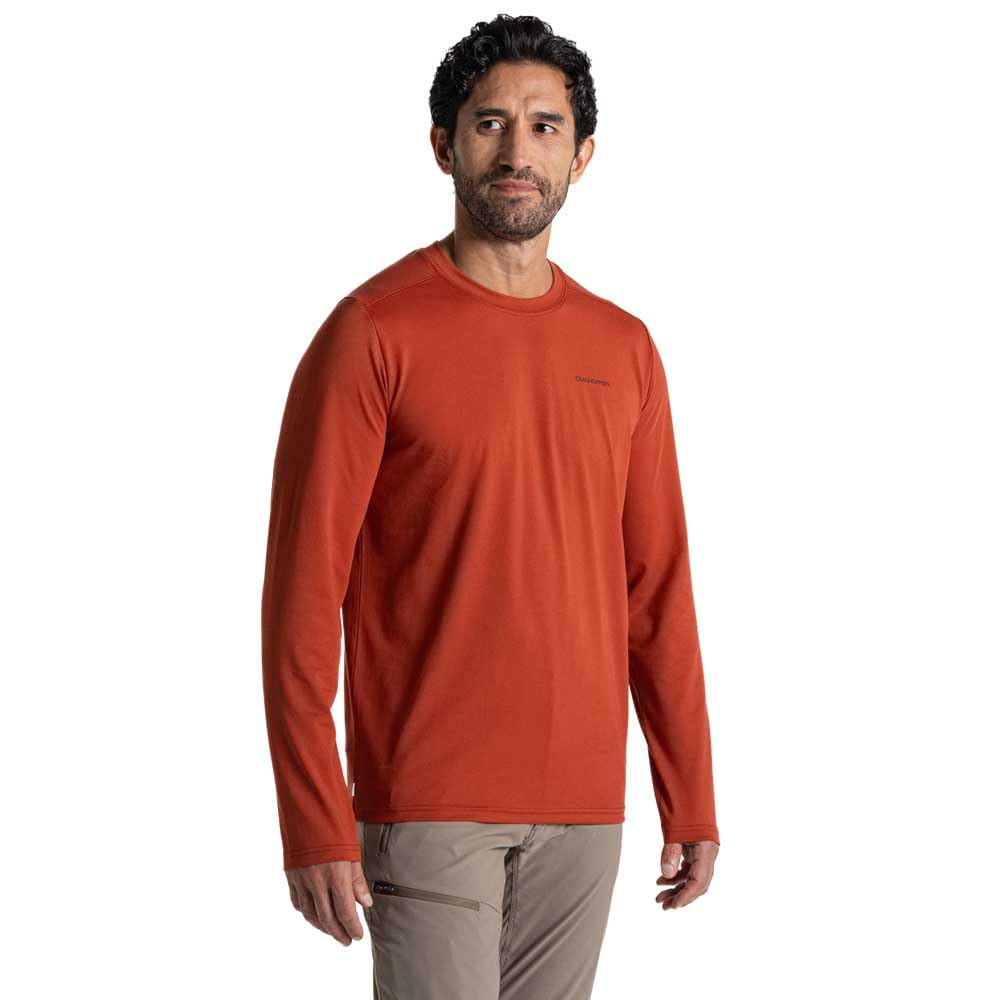 Craghoppers Men's Red Beach Nosilife Abel Long Sleeve T-Shirt M