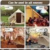TIGERXBANG Inflatable Tent for Camping, 4-6 Person Glamping Air Tents, Easy Setup 4 Season Luxury Cabin, Waterproof & Windproof Inflatable House Tent with Panoramic View Windows